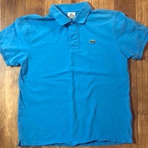 Blue men’s Lacoste polo